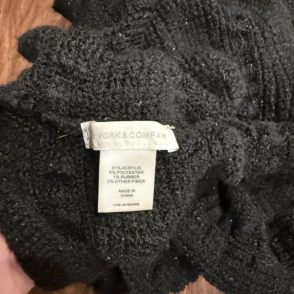 New York & Company Black Knit Scarf